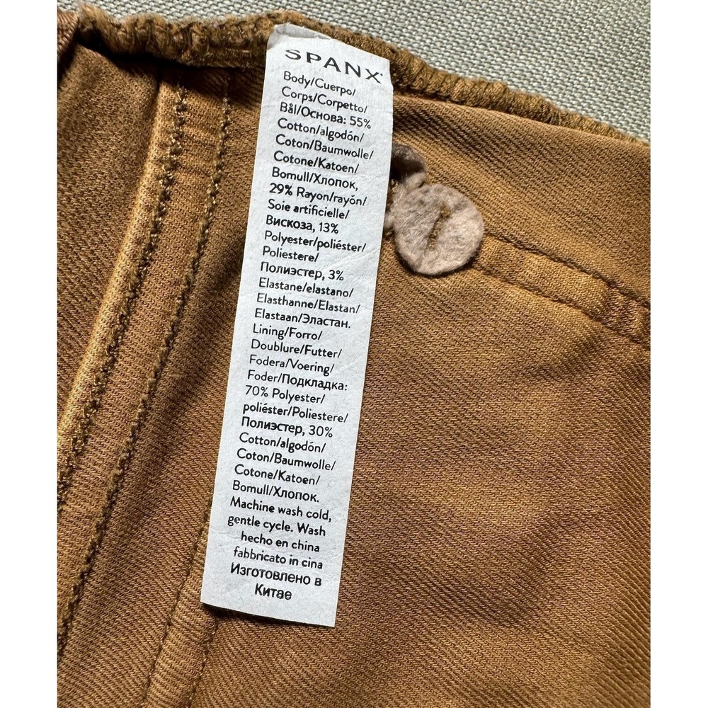 Spanx Pants Womens Small Brown Stretch Twill Ankle Cargo Slim Pull On 20311R NEW - Picture 7 of 12